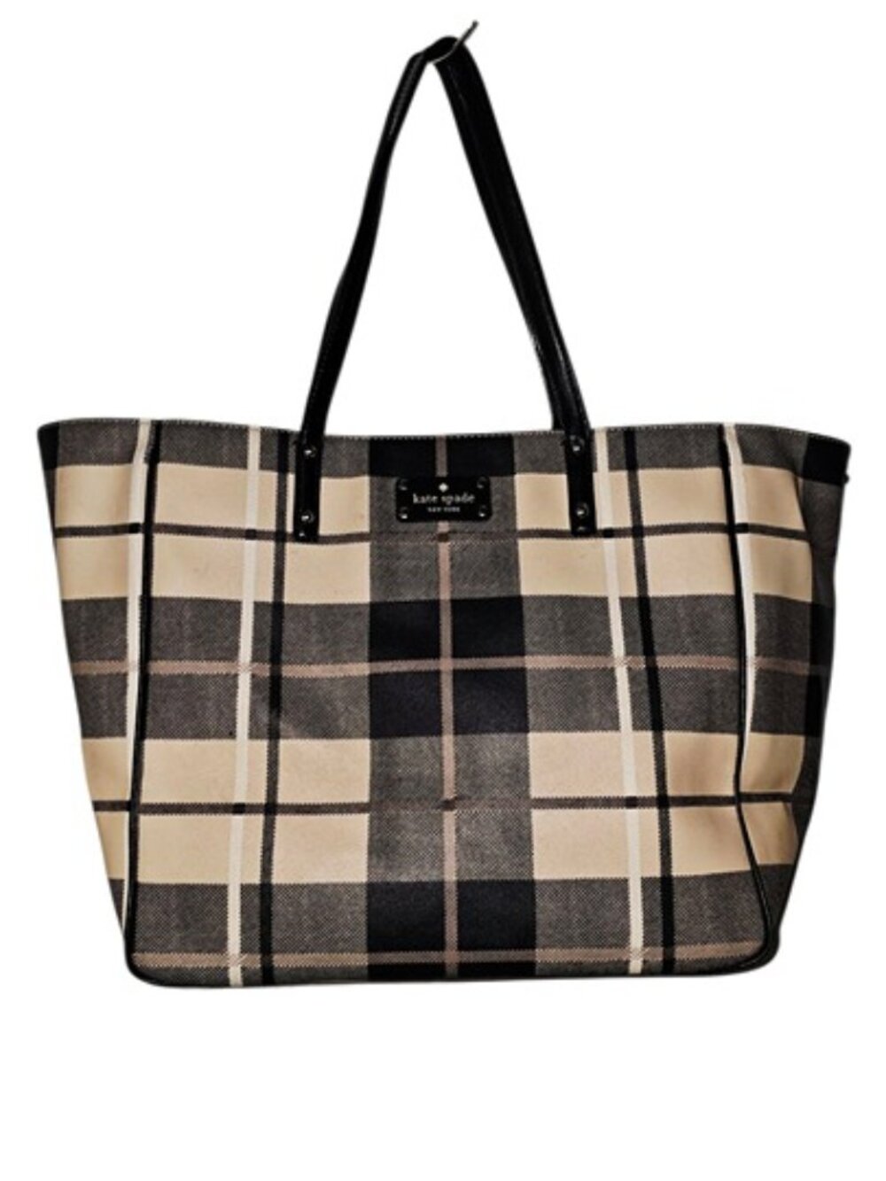Kate Spade New York ✨Ellison Avenue Sidney Tote Bag, Plaid Pumice Est. MSRP 378